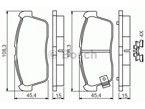 BOSCH 0 986 494 618 stabdžių trinkelių rinkinys, diskinis stabdys 
 Techninės priežiūros dalys -> Papildomas remontas
04465 B1020, 04465 B2050, 04465B1010