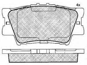 BSF 10949 stabdžių trinkelių rinkinys, diskinis stabdys 
 Techninės priežiūros dalys -> Papildomas remontas
V9118B038, 0446606060, 0446606070