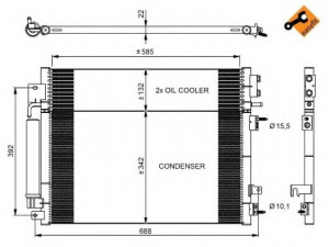 NRF 350037 kondensatorius, oro kondicionierius 
 Oro kondicionavimas -> Kondensatorius
68050127AA, 68050127AB, 68050132AA
