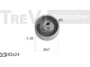 TREVI AUTOMOTIVE KD1302 paskirstymo diržo komplektas 
 Techninės priežiūros dalys -> Papildomas remontas
059109119F, 059109119F, 059109119F