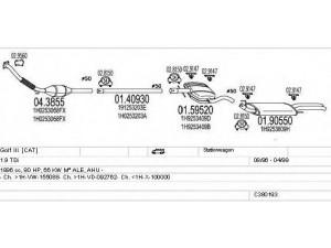 MTS C380193002996 išmetimo sistema 
 Išmetimo sistema -> Išmetimo sistema, visa