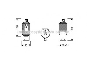 AVA QUALITY COOLING VWD292 džiovintuvas, oro kondicionierius 
 Oro kondicionavimas -> Džiovintuvas
253260633A, 253260633E