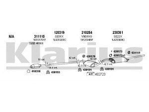 KLARIUS 790121E išmetimo sistema 
 Išmetimo sistema -> Išmetimo sistema, visa