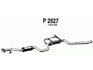 FENNO P2527 vidurinis duslintuvas 
 Išmetimo sistema -> Duslintuvas
1643406, 5020695, 6162050