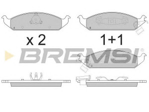 BREMSI BP2837 stabdžių trinkelių rinkinys, diskinis stabdys 
 Techninės priežiūros dalys -> Papildomas remontas
0000K04728240, 04798885AA, 04882070