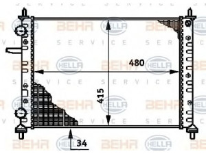 HELLA 8MK 376 720-341 radiatorius, variklio aušinimas 
 Aušinimo sistema -> Radiatorius/alyvos aušintuvas -> Radiatorius/dalys
46514417, 46737569, 46737570