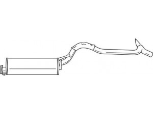 AKS DASIS SG37611 galinis duslintuvas 
 Išmetimo sistema -> Duslintuvas
MB10664