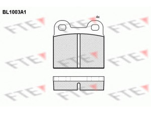 FTE BL1003A1 stabdžių trinkelių rinkinys, diskinis stabdys 
 Techninės priežiūros dalys -> Papildomas remontas
34 11 1 102 650, 34 21 1 103 209