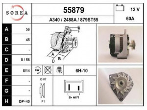 EAI 55879 kintamosios srovės generatorius 
 Elektros įranga -> Kint. sr. generatorius/dalys -> Kintamosios srovės generatorius
7700348578, 7700670878