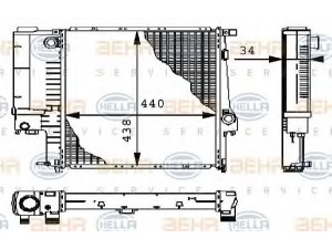 HELLA 8MK 376 711-571 radiatorius, variklio aušinimas 
 Aušinimo sistema -> Radiatorius/alyvos aušintuvas -> Radiatorius/dalys
1 723 528, 17 11 1 723 528