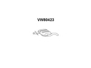 VENEPORTE VW80423 priekinis duslintuvas 
 Išmetimo sistema -> Duslintuvas
1H9253409E