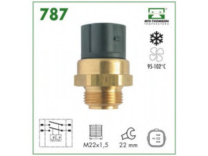 MTE-THOMSON 787 temperatūros jungiklis, radiatoriaus ventiliatorius 
 Aušinimo sistema -> Siuntimo blokas, aušinimo skysčio temperatūra
1H0.959.481.B, 95VW-8B607-GA, 1H0.959.481.B