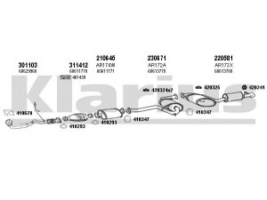 KLARIUS 030158E išmetimo sistema 
 Išmetimo sistema -> Išmetimo sistema, visa