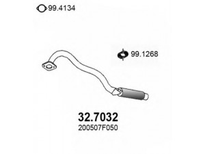 ASSO 32.7032 galinis duslintuvas 
 Išmetimo sistema -> Duslintuvas
1953182, 1960317, 200500F000, 200507F050