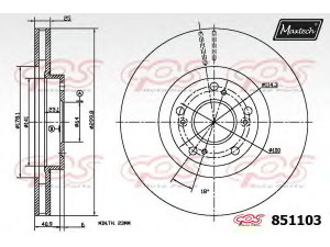 MAXTECH 851103.0000 stabdžių diskas
45251-S6M-A10