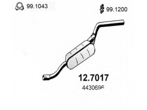 ASSO 12.7017 galinis duslintuvas 
 Išmetimo sistema -> Duslintuvas
4430696