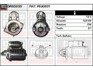 DELCO REMY DRS0200 starteris 
 Elektros įranga -> Starterio sistema -> Starteris
46231598, 77612430, 310023, 555807
