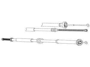 CEF FA02279 trosas, stovėjimo stabdys 
 Stabdžių sistema -> Valdymo svirtys/trosai
51786840, 1541339, 9S512A603BA