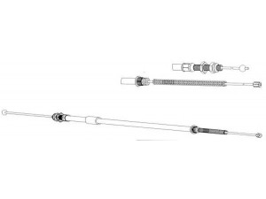 KAWE CT02115 trosas, stovėjimo stabdys 
 Stabdžių sistema -> Valdymo svirtys/trosai
474540, 7910015915, 7910015917