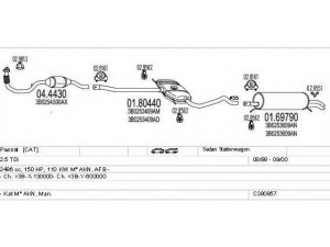 MTS C380857020523 išmetimo sistema 
 Išmetimo sistema -> Išmetimo sistema, visa