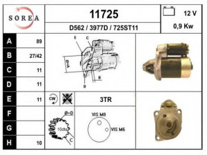 EAI 11725 starteris
86BB11000NA, 87BB11000AA, 87GB11000AA