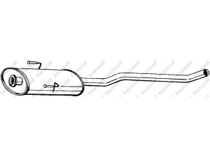 BOSAL 281-379 vidurinis duslintuvas 
 Išmetimo sistema -> Duslintuvas
1717.52, 1717.53, 1717.C3, 94 561 23480