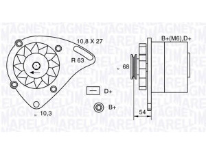 MAGNETI MARELLI 063321165010 kintamosios srovės generatorius 
 Elektros įranga -> Kint. sr. generatorius/dalys -> Kintamosios srovės generatorius
46231650, 46472225, 7693374, 7704356