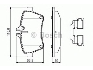 BOSCH 0 986 494 555 stabdžių trinkelių rinkinys, diskinis stabdys
169 420 18 20, A 169 420 18 20