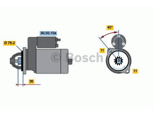 BOSCH 0 001 112 003 starteris 
 Elektros įranga -> Starterio sistema -> Starteris