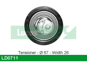 LUCAS ENGINE DRIVE LD0711 įtempiklio skriemulys, paskirstymo diržas