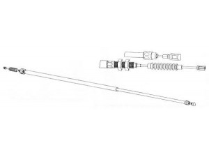 KAWE CT02121 trosas, stovėjimo stabdys 
 Stabdžių sistema -> Valdymo svirtys/trosai
4745L2, 95496106, 95611505