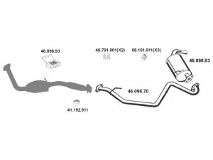EBERSPÄCHER 462012 išmetimo sistema 
 Išmetimo sistema -> Išmetimo sistema, visa