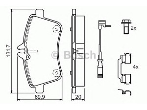 BOSCH 0 986 494 085 stabdžių trinkelių rinkinys, diskinis stabdys 
 Techninės priežiūros dalys -> Papildomas remontas
169 420 01 20, 169 420 08 20, 169 420 12 20