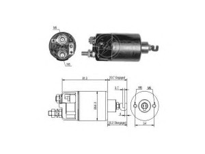 ERA 227617 solenoidinis jungiklis, starteris 
 Elektros įranga -> Starterio sistema -> Solenoidinis jungiklis
28150-22011-000, 28150-24061-000