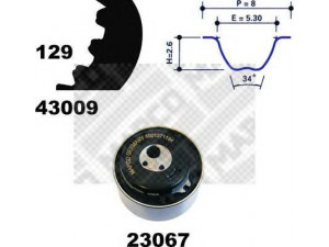 MAPCO 23009 paskirstymo diržo komplektas 
 Techninės priežiūros dalys -> Papildomas remontas
71775900, 71775900, 71775900, 71754561