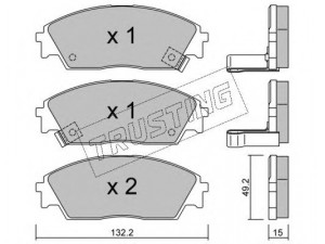 TRUSTING 245.1 stabdžių trinkelių rinkinys, diskinis stabdys 
 Techninės priežiūros dalys -> Papildomas remontas
45022-SF1-000, 45022-SF1-010, 45022-SF1-020