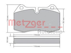 METZGER 1170577 stabdžių trinkelių rinkinys, diskinis stabdys 
 Techninės priežiūros dalys -> Papildomas remontas
3411 1 161 975, 3411 1 162 210