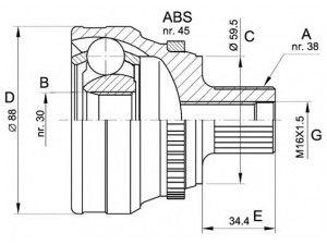 OPEN PARTS CVJ5139.10 jungčių komplektas, kardaninis velenas 
 Ratų pavara -> Sujungimai/komplektas
4A0407305A, 4A0407305F, 4A0407311C