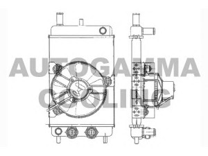 AUTOGAMMA 104368 radiatorius, variklio aušinimas