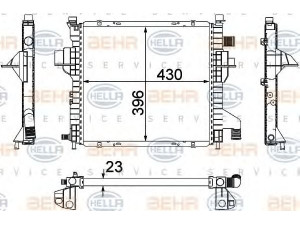 HELLA 8MK 376 706-541 radiatorius, variklio aušinimas 
 Aušinimo sistema -> Radiatorius/alyvos aušintuvas -> Radiatorius/dalys
77 01 045 211, 77 01 499 801