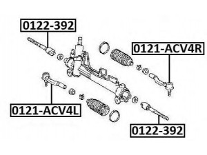 ASVA 0121-ACV4R skersinės vairo trauklės galas 
 Vairavimas -> Vairo mechanizmo sujungimai
45460-39635