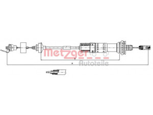 METZGER 11.3043 sankabos trosas 
 Dviratė transporto priemonės -> Kabeliai ir tachometro velenaai -> Sankabos trosas
2150.Y6, 9634309980