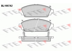 FTE BL1667A2 stabdžių trinkelių rinkinys, diskinis stabdys 
 Techninės priežiūros dalys -> Papildomas remontas
45022-S1A-E61, 45022-S1A-E62, 45022-S1A-E63