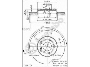BREMBO 09.5254.10 stabdžių diskas 
 Stabdžių sistema -> Diskinis stabdys -> Stabdžių diskas
40206880, 4020688000, 40206880000