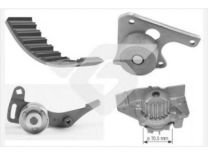 HUTCHINSON KH 01WP30 vandens siurblio ir paskirstymo diržo komplektas 
 Aušinimo sistema -> Vandens siurblys/tarpiklis -> Vandens siurblys