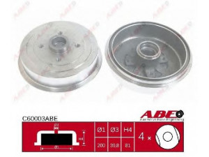 ABE C60003ABE stabdžių būgnas 
 Stabdžių sistema -> Būgninis stabdys -> Stabdžių būgnas
96193771