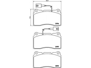HELLA PAGID 8DB 355 021-151 stabdžių trinkelių rinkinys, diskinis stabdys 
 Techninės priežiūros dalys -> Papildomas remontas
77366389