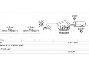 MTS C240219008687 išmetimo sistema 
 Išmetimo sistema -> Išmetimo sistema, visa