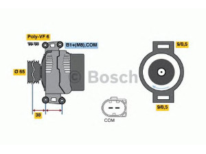 BOSCH 0 121 715 022 kintamosios srovės generatorius 
 Elektros įranga -> Kint. sr. generatorius/dalys -> Kintamosios srovės generatorius
06E 903 016 M, 06E 903 016 M, 06E 903 016 MX