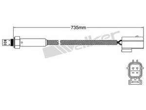 WALKER PRODUCTS 250-24817 lambda jutiklis 
 Išmetimo sistema -> Jutiklis/zondas
LHE1682AA